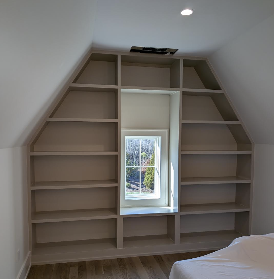 Wall shelving system installed by WNC Closets